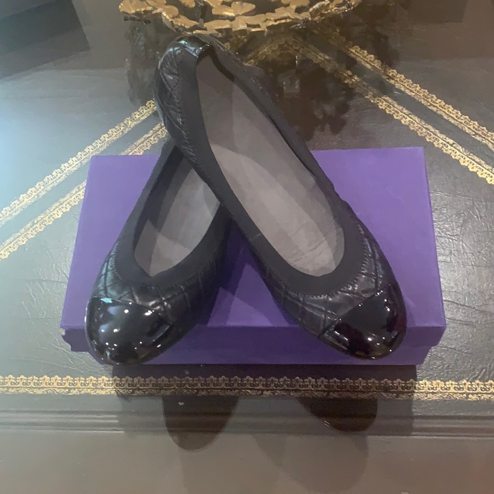 Stuart Weitzman quilted flats W’s 10.5 blacks auth